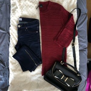 COPY - EUC- Jason Maxwell Pointelle Layering Sweater